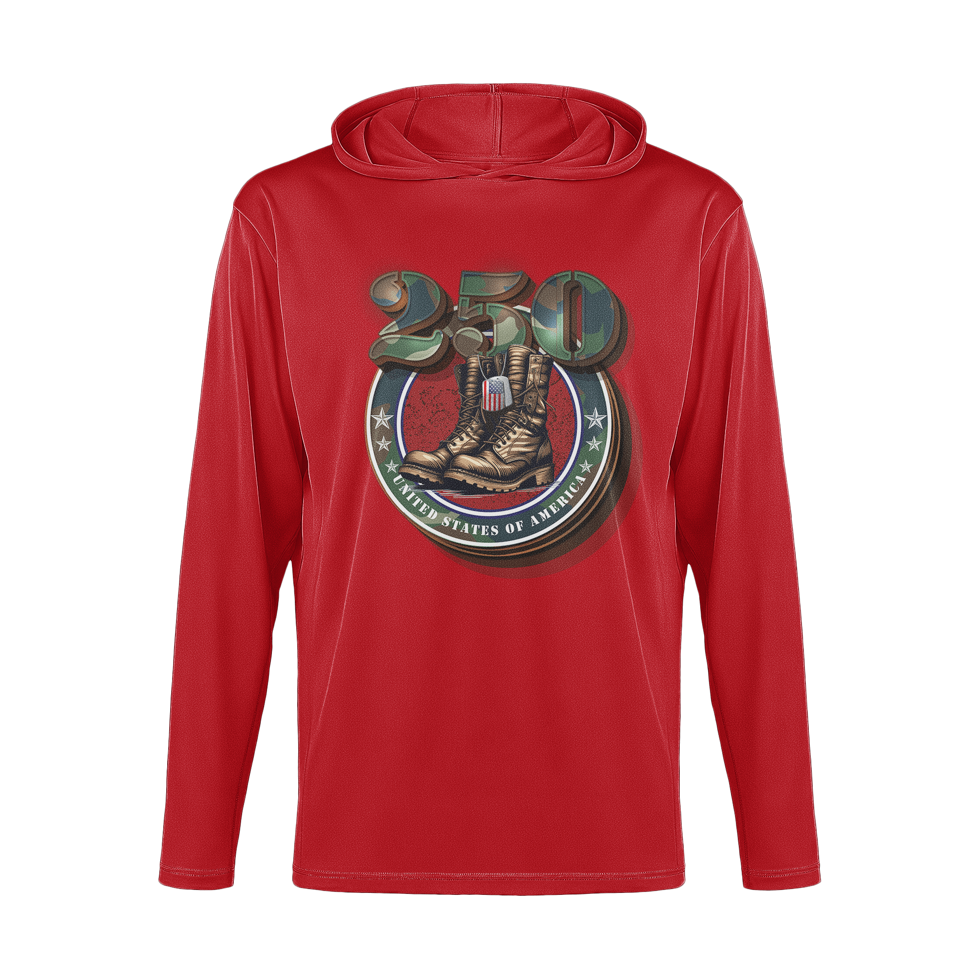 US Celebrates 250 Long Sleeve Hooded Tee - DT_BOOTS - US Celebrates 250