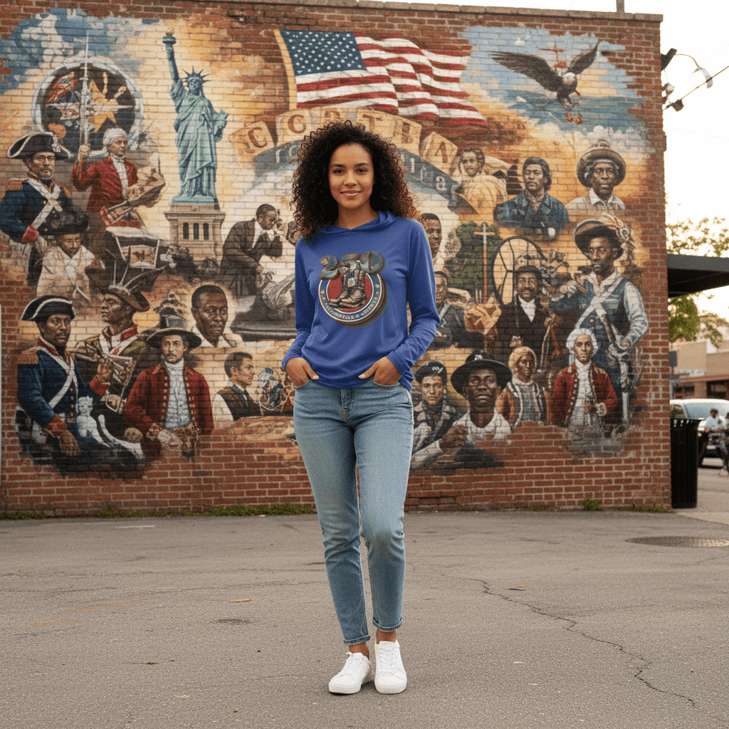 US Celebrates 250 Long Sleeve Hooded Tee - DT_BOOTS - US Celebrates 250