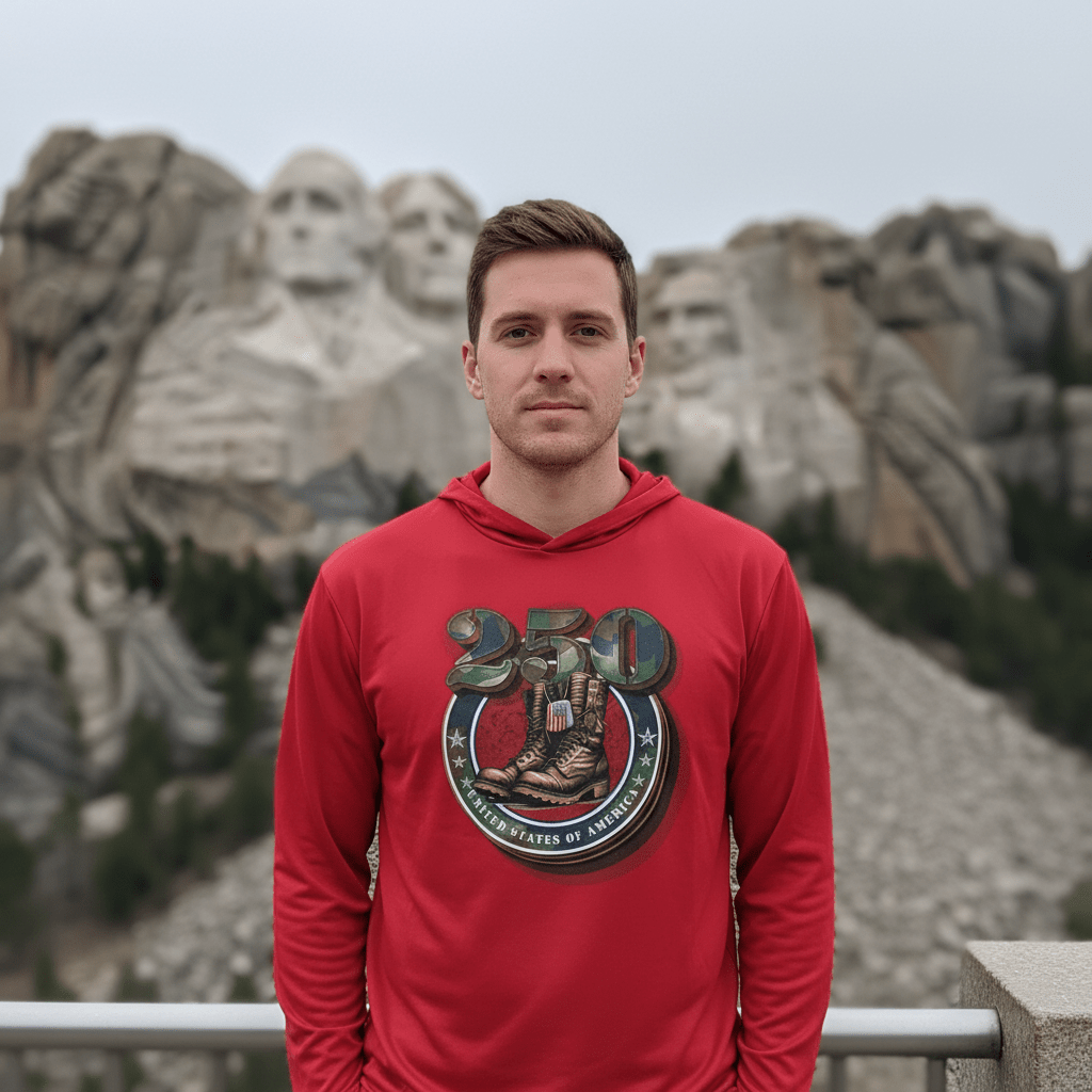 US Celebrates 250 Long Sleeve Hooded Tee - DT_BOOTS - US Celebrates 250