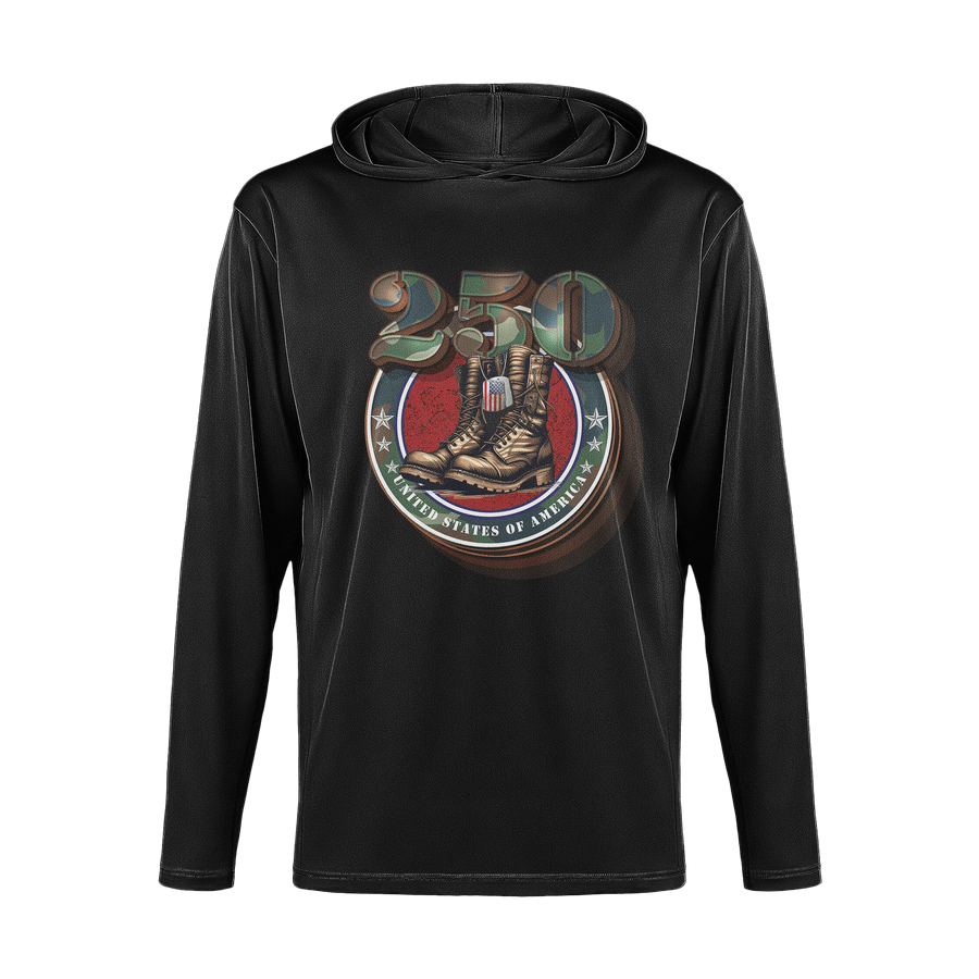 US Celebrates 250 Long Sleeve Hooded Tee - DT_BOOTS - US Celebrates 250