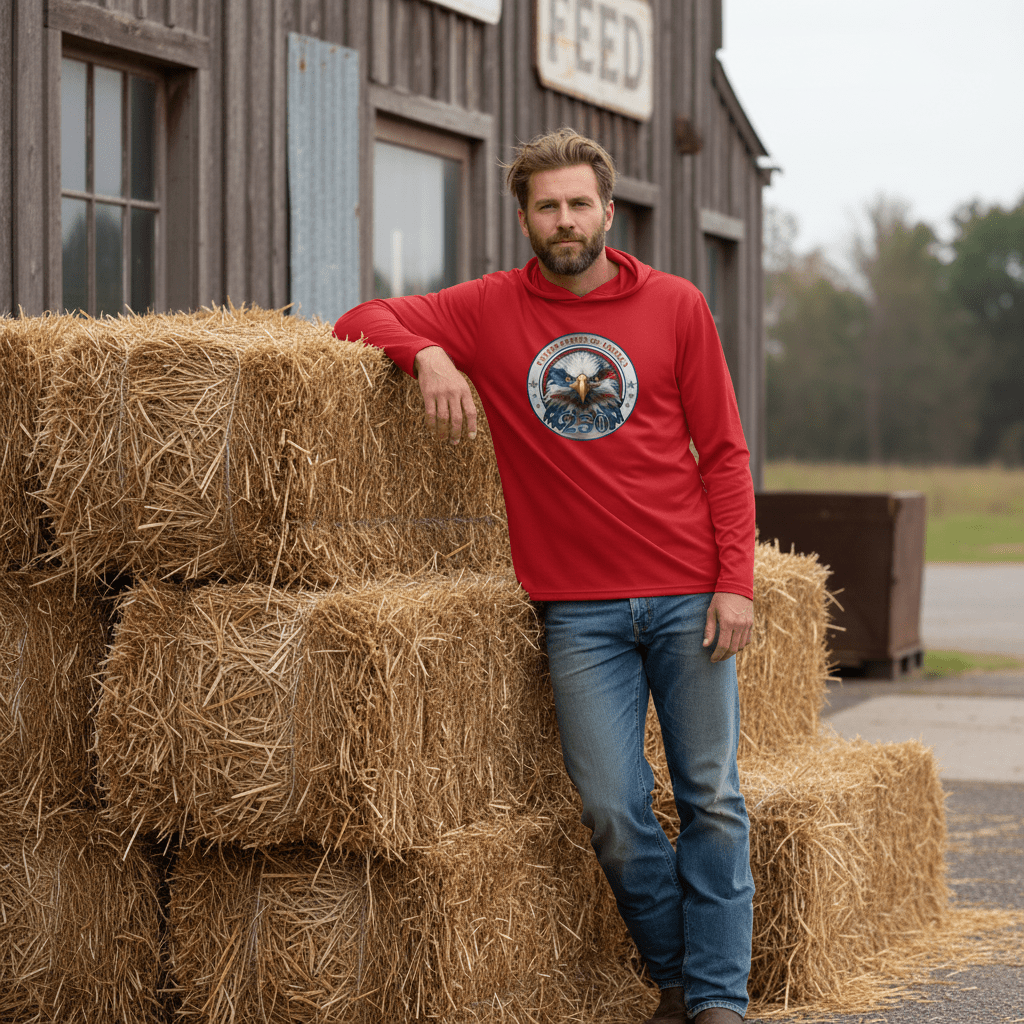 US Celebrates 250 Long Sleeve Hooded Tee - EG CRST - US Celebrates 250