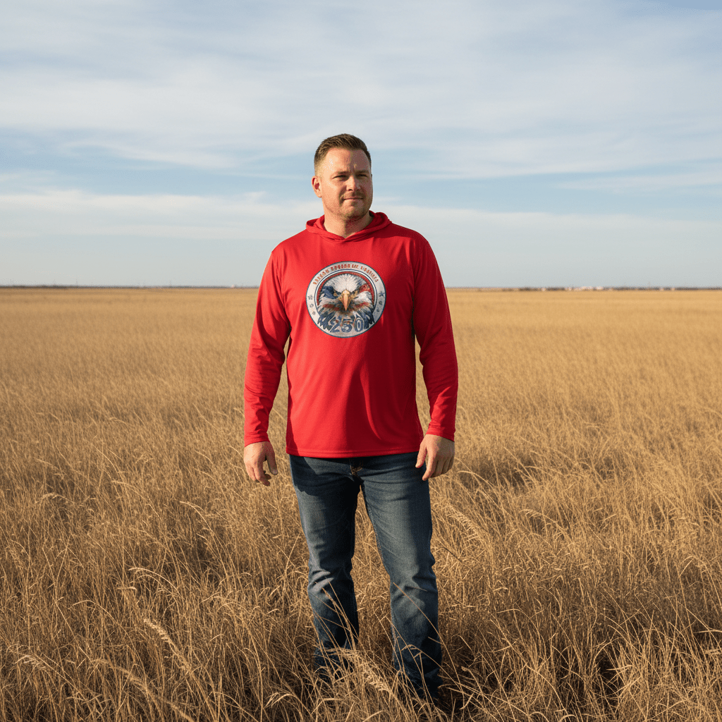 US Celebrates 250 Long Sleeve Hooded Tee - EG CRST - US Celebrates 250