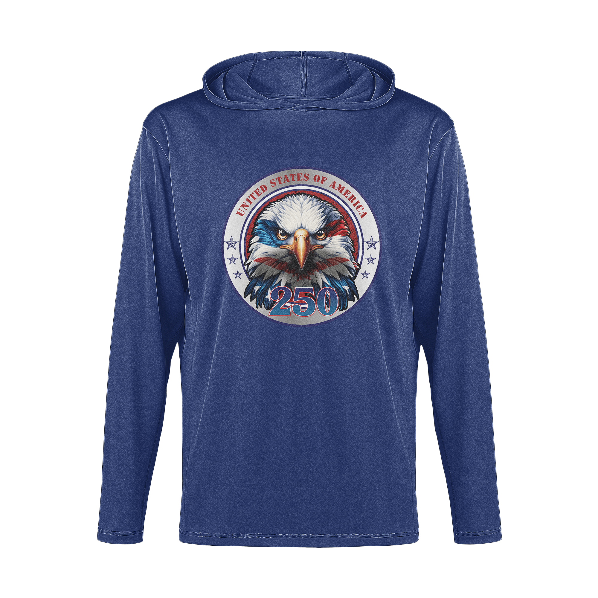 US Celebrates 250 Long Sleeve Hooded Tee - EG CRST - US Celebrates 250