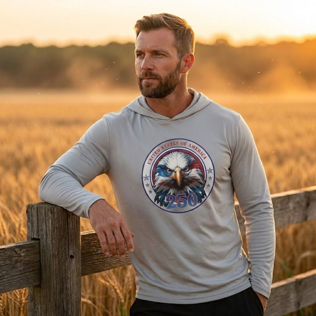 US Celebrates 250 Long Sleeve Hooded Tee - EG CRST - US Celebrates 250