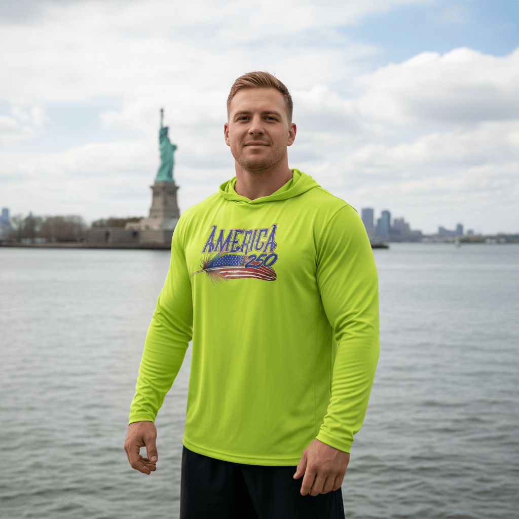 US Celebrates 250 Long Sleeve Hooded Tee - FEATHER - US Celebrates 250
