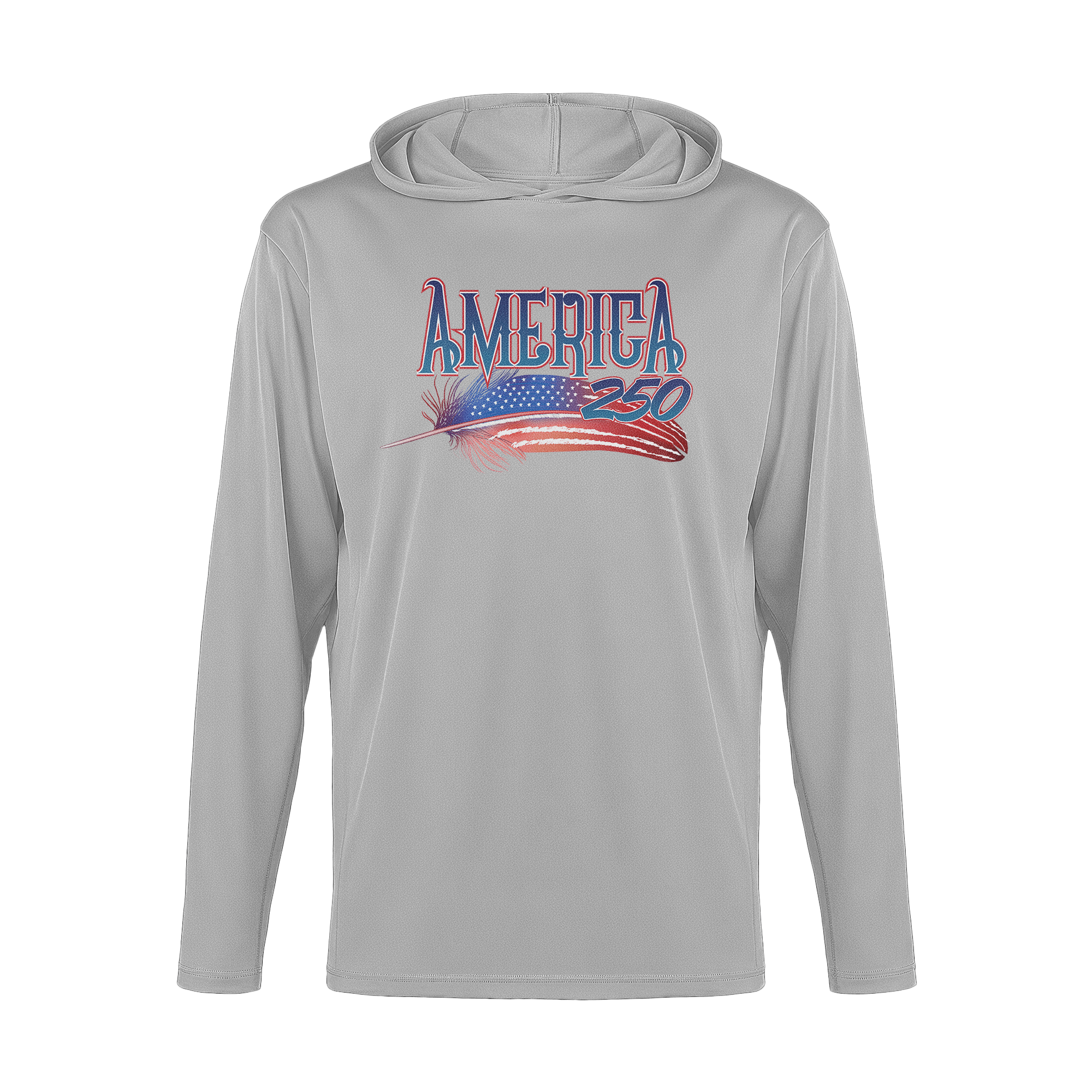 US Celebrates 250 Long Sleeve Hooded Tee - FEATHER - US Celebrates 250
