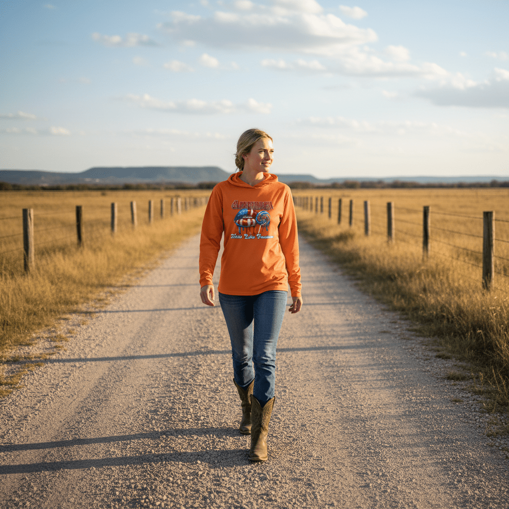US Celebrates 250 Long Sleeve Hooded Tee - FREEDOM - US Celebrates 250