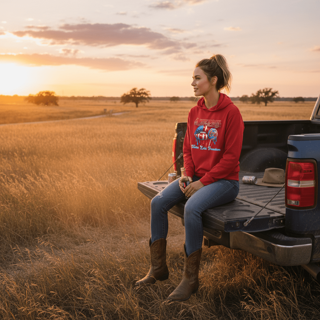 US Celebrates 250 Long Sleeve Hooded Tee - FREEDOM - US Celebrates 250