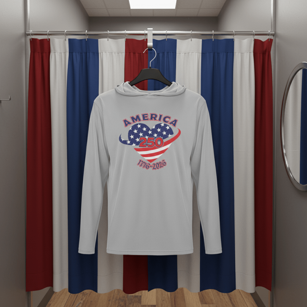 US Celebrates 250 Long Sleeve Hooded Tee - HEART - US Celebrates 250