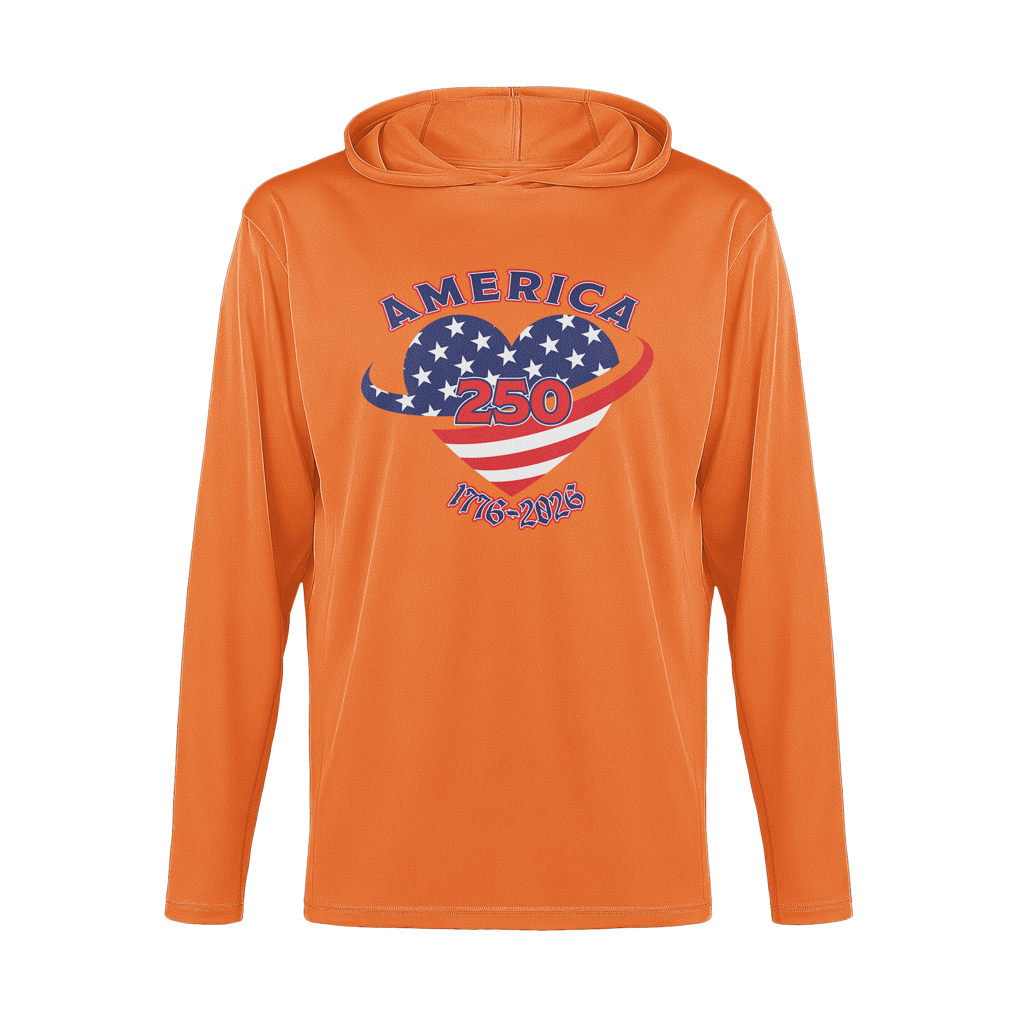 US Celebrates 250 Long Sleeve Hooded Tee - HEART - US Celebrates 250