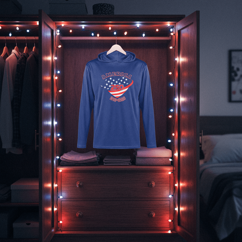 US Celebrates 250 Long Sleeve Hooded Tee - HEART - US Celebrates 250