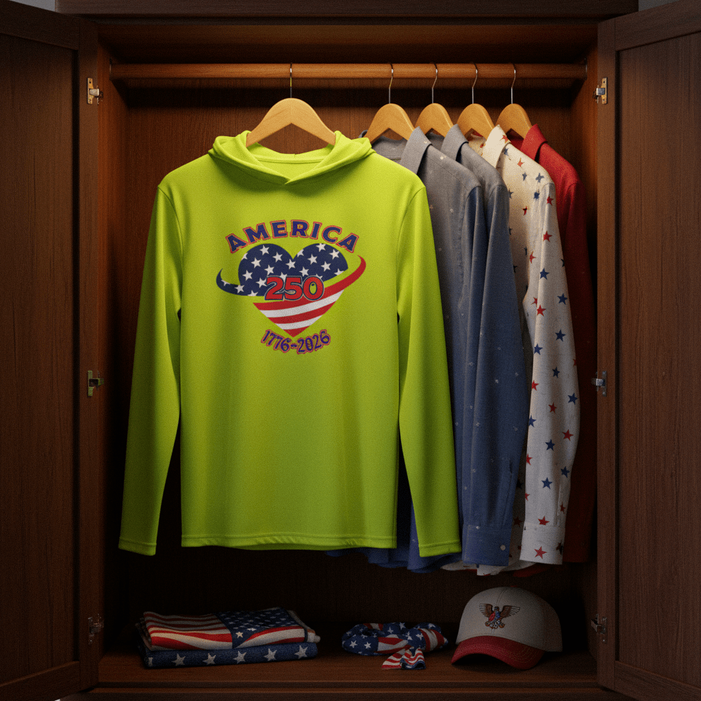 US Celebrates 250 Long Sleeve Hooded Tee - HEART - US Celebrates 250