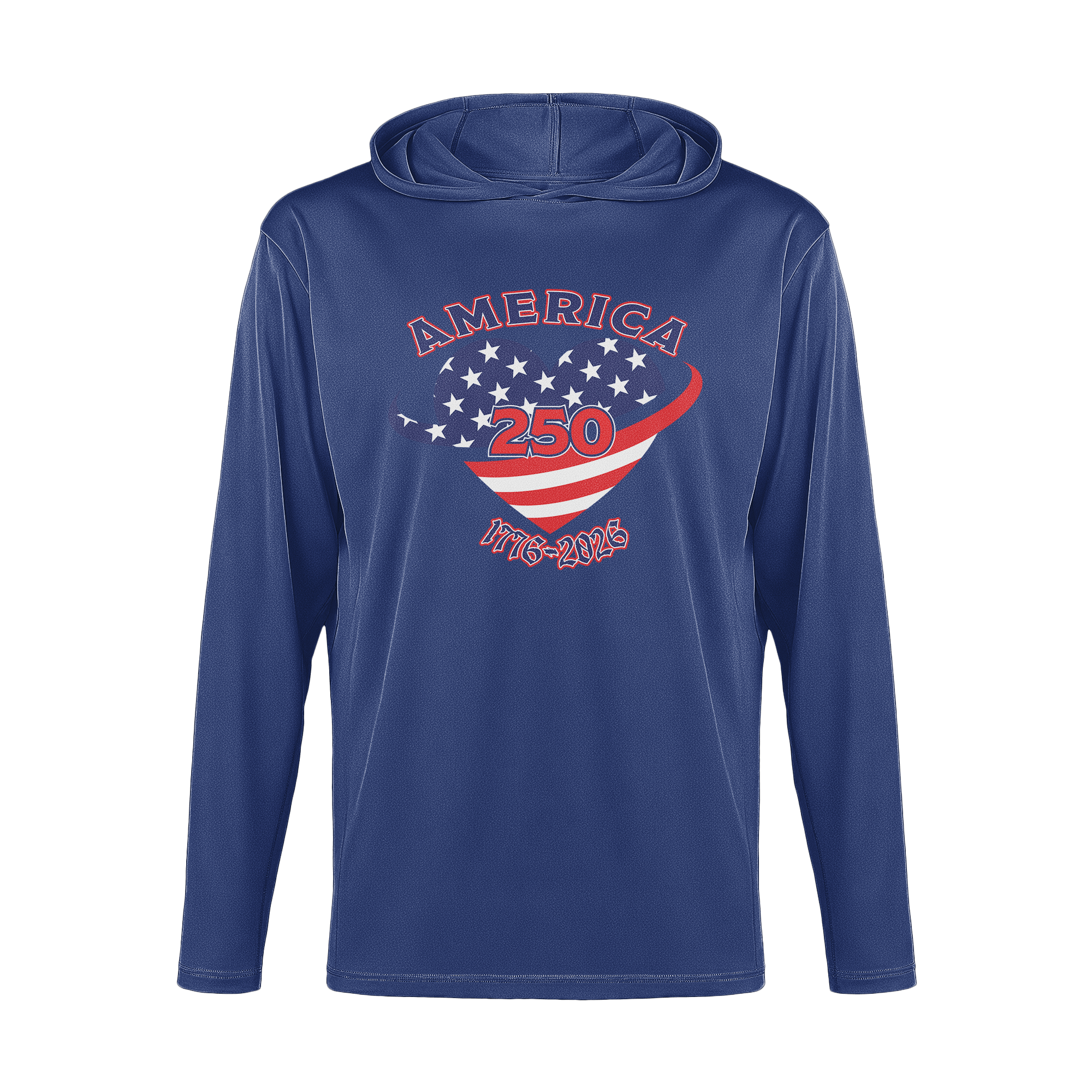 US Celebrates 250 Long Sleeve Hooded Tee - HEART - US Celebrates 250
