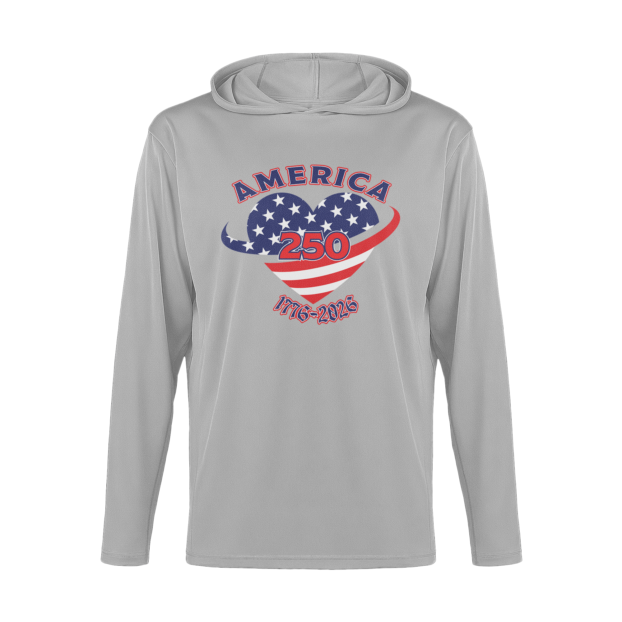 US Celebrates 250 Long Sleeve Hooded Tee - HEART - US Celebrates 250