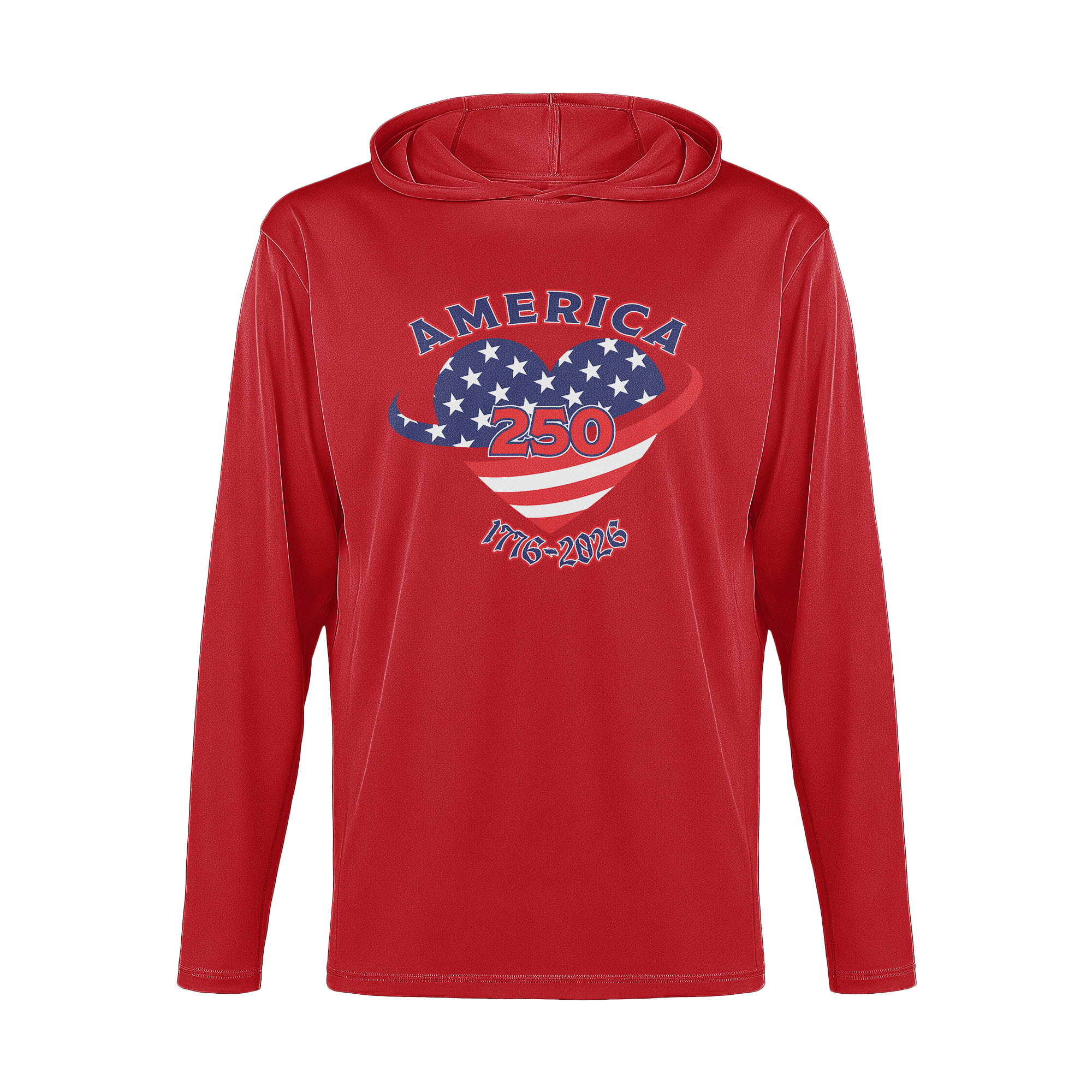 US Celebrates 250 Long Sleeve Hooded Tee - HEART - US Celebrates 250