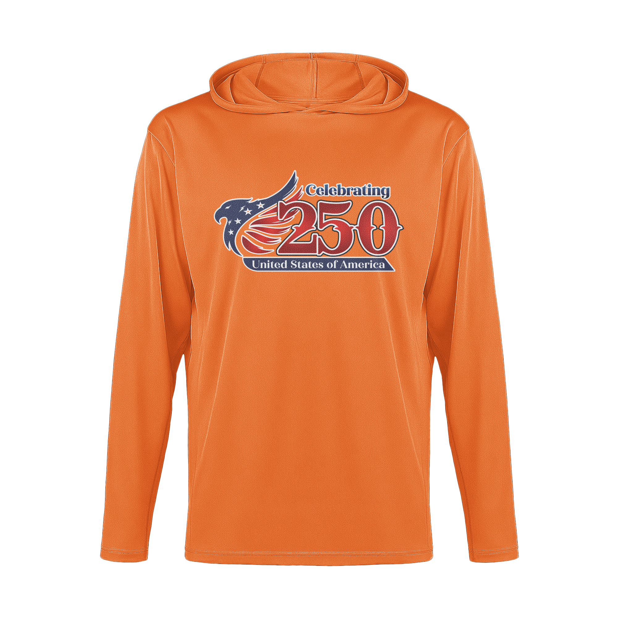 US Celebrates 250 Long Sleeve Hooded Tee - MAIN LOGO - US Celebrates 250