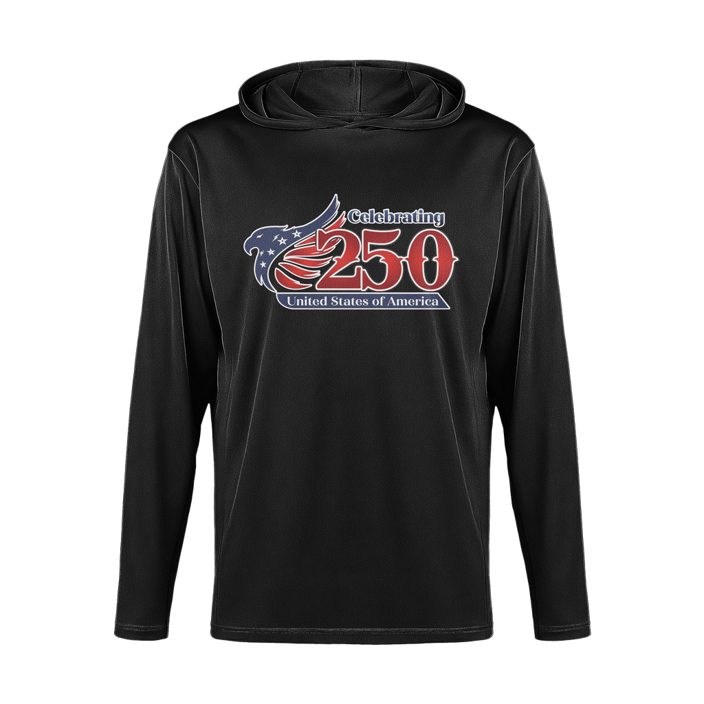 US Celebrates 250 Long Sleeve Hooded Tee - MAIN LOGO - US Celebrates 250