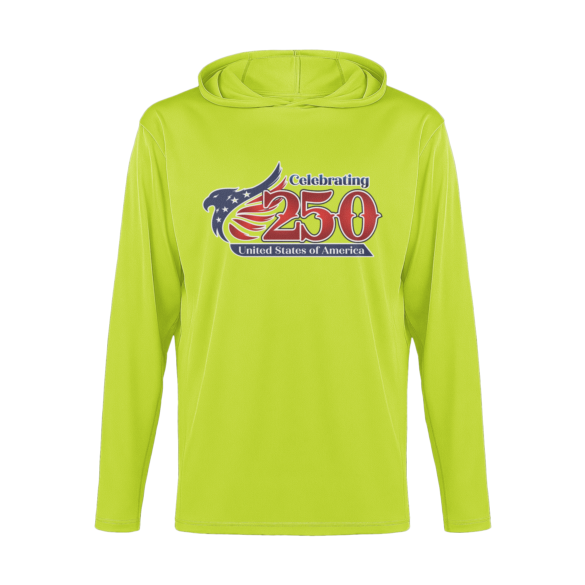 US Celebrates 250 Long Sleeve Hooded Tee - MAIN LOGO - US Celebrates 250