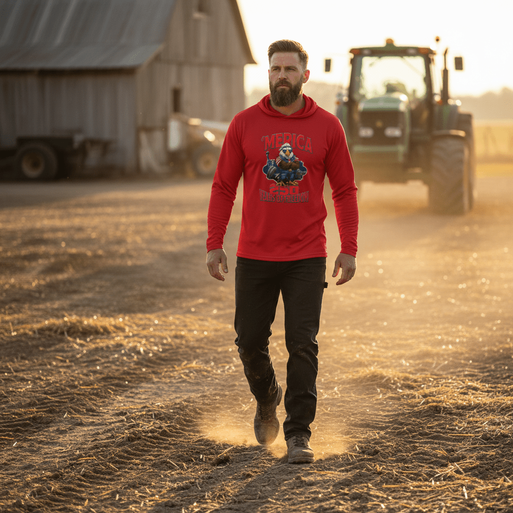 US Celebrates 250 Long Sleeve Hooded Tee - MERICA EG - US Celebrates 250