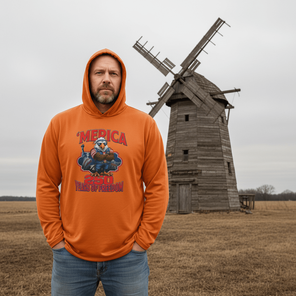 US Celebrates 250 Long Sleeve Hooded Tee - MERICA EG - US Celebrates 250
