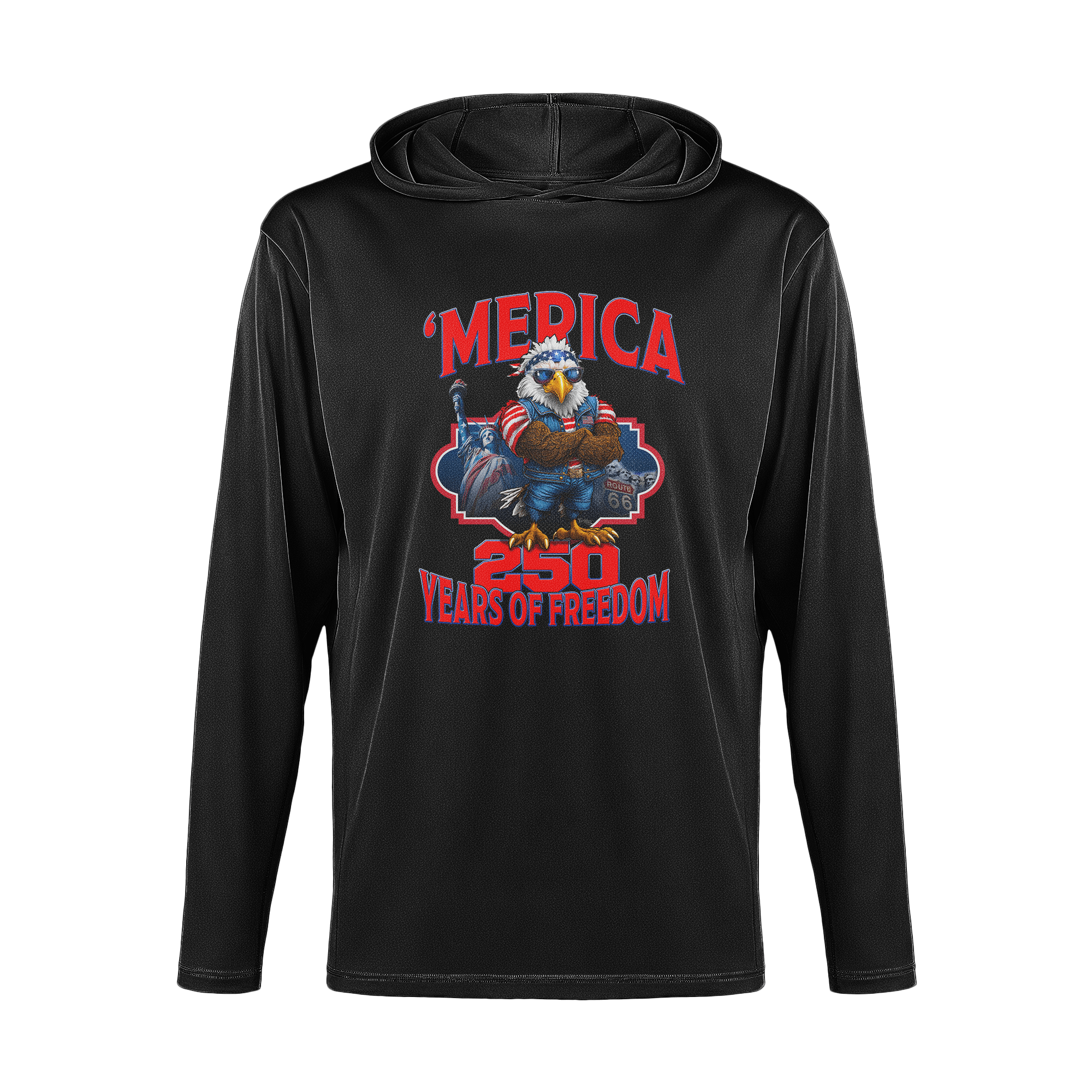 US Celebrates 250 Long Sleeve Hooded Tee - MERICA EG - US Celebrates 250
