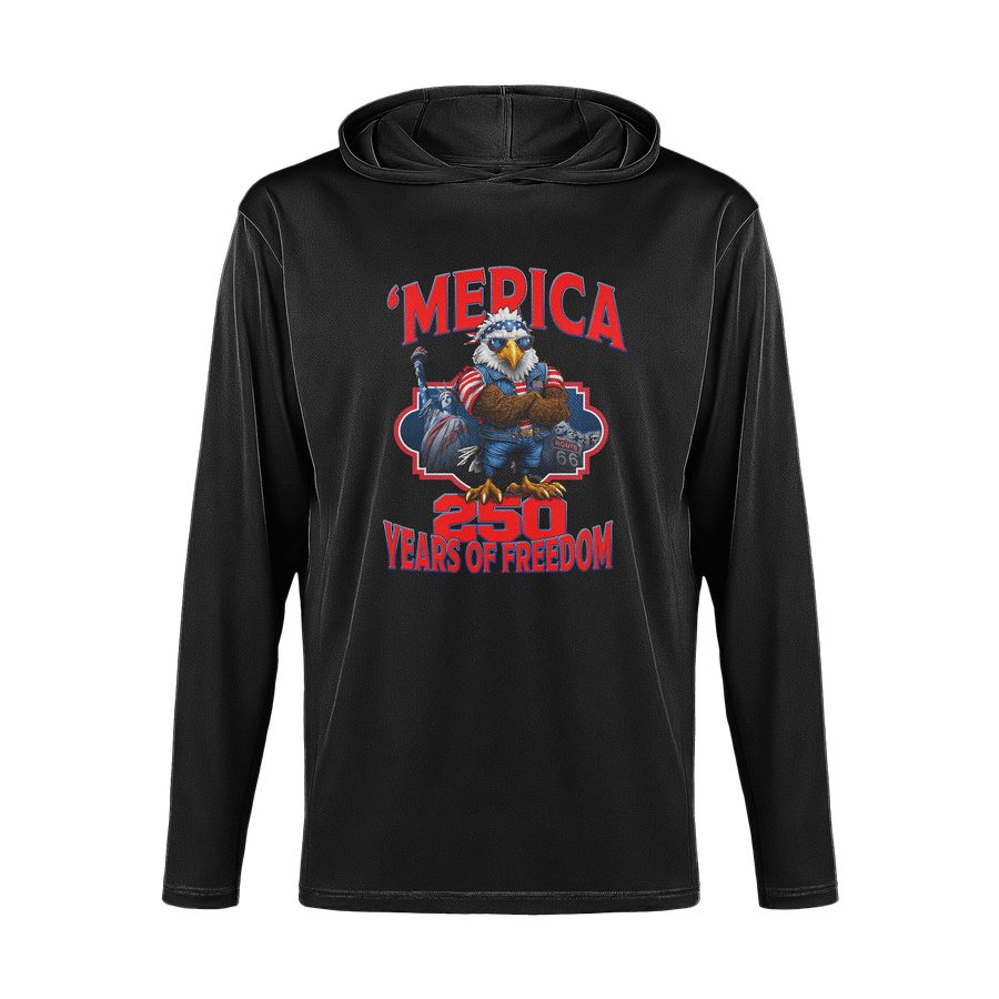 US Celebrates 250 Long Sleeve Hooded Tee - MERICA EG - US Celebrates 250