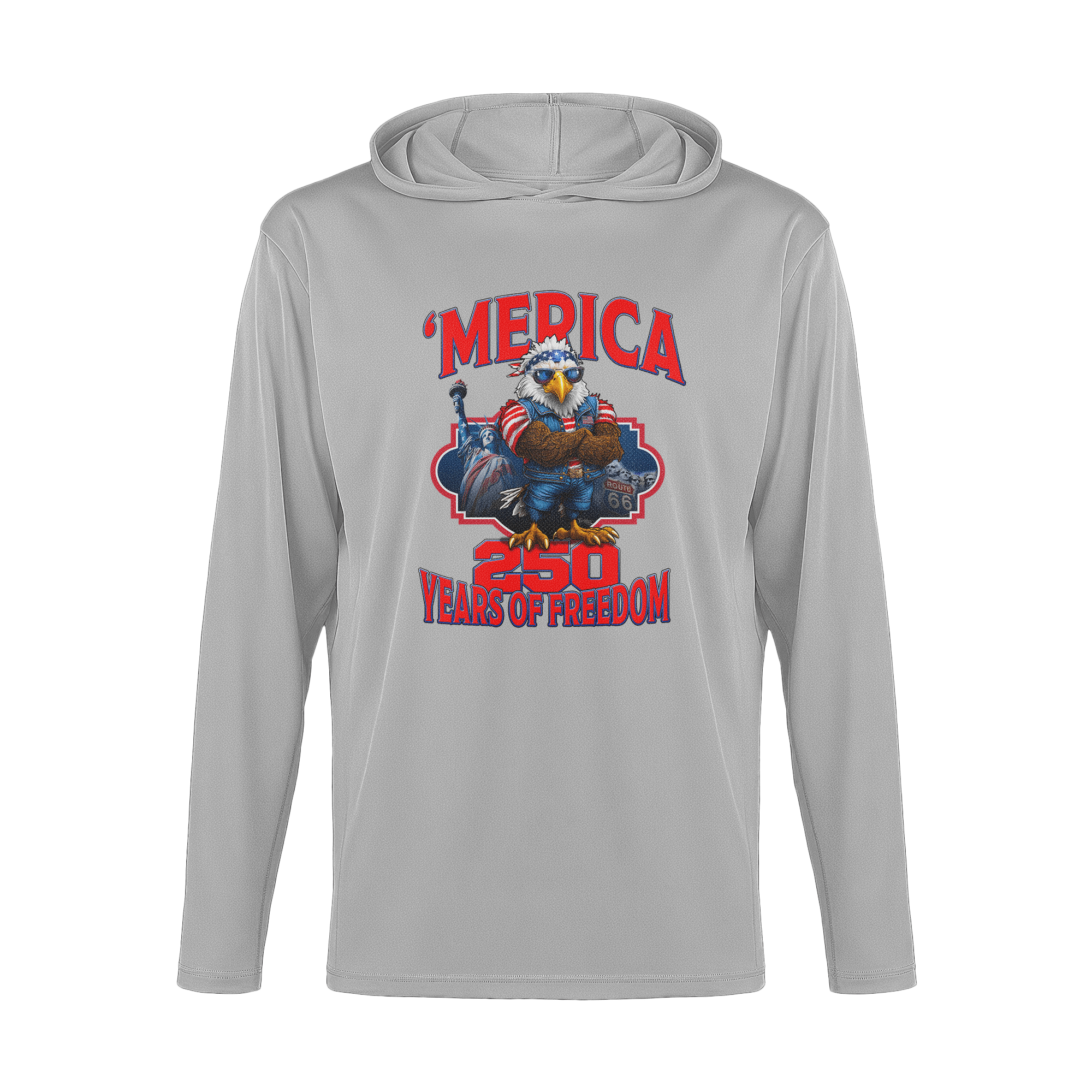 US Celebrates 250 Long Sleeve Hooded Tee - MERICA EG - US Celebrates 250
