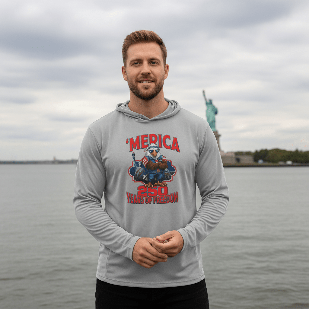 US Celebrates 250 Long Sleeve Hooded Tee - MERICA EG - US Celebrates 250