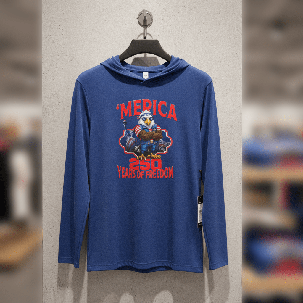 US Celebrates 250 Long Sleeve Hooded Tee - MERICA EG - US Celebrates 250