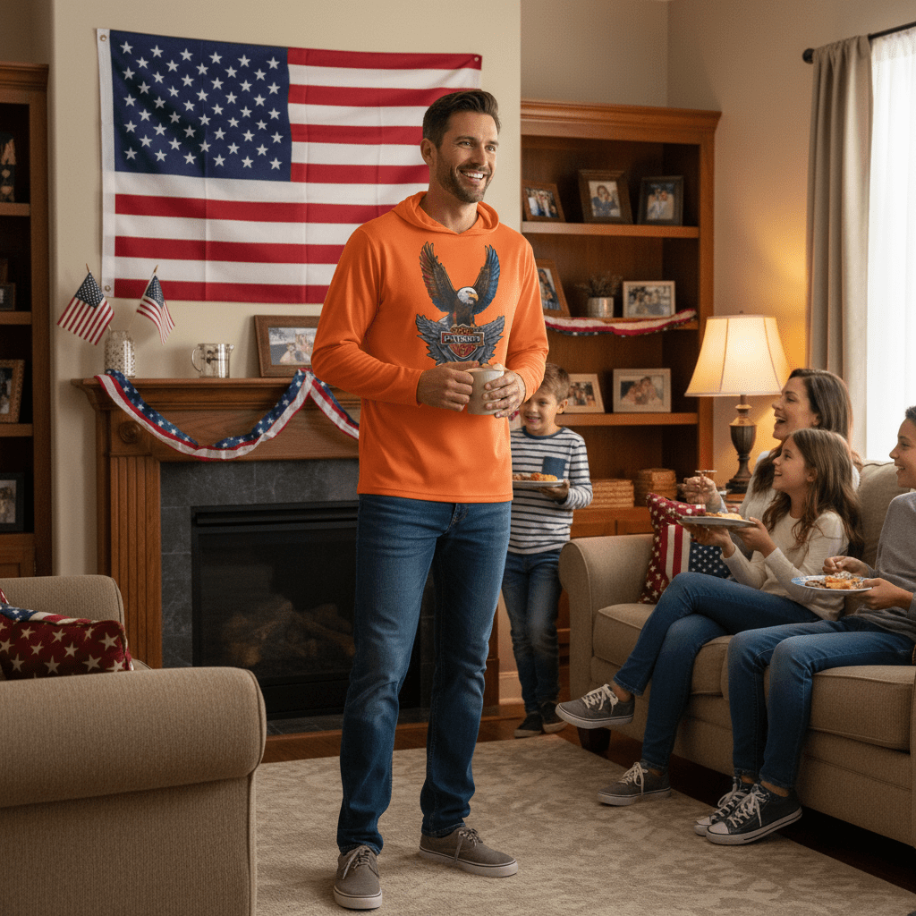 US Celebrates 250 Long Sleeve Hooded Tee - PATRT EG - US Celebrates 250