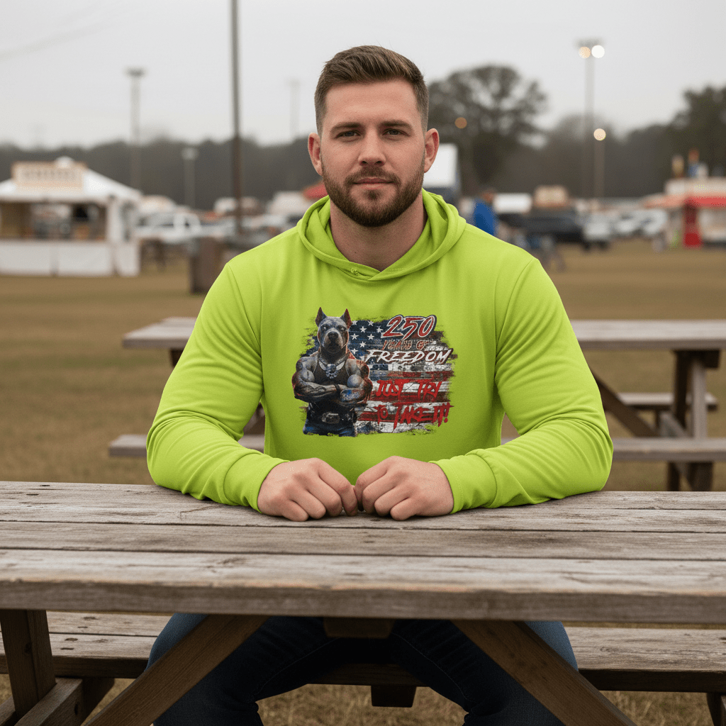 US Celebrates 250 Long Sleeve Hooded Tee - PIT JTTTI - US Celebrates 250