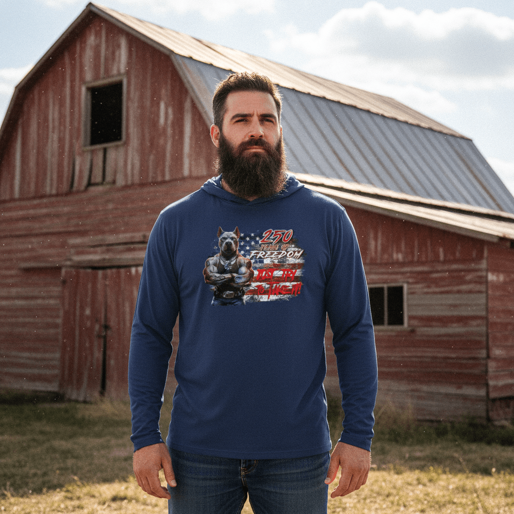 US Celebrates 250 Long Sleeve Hooded Tee - PIT JTTTI - US Celebrates 250
