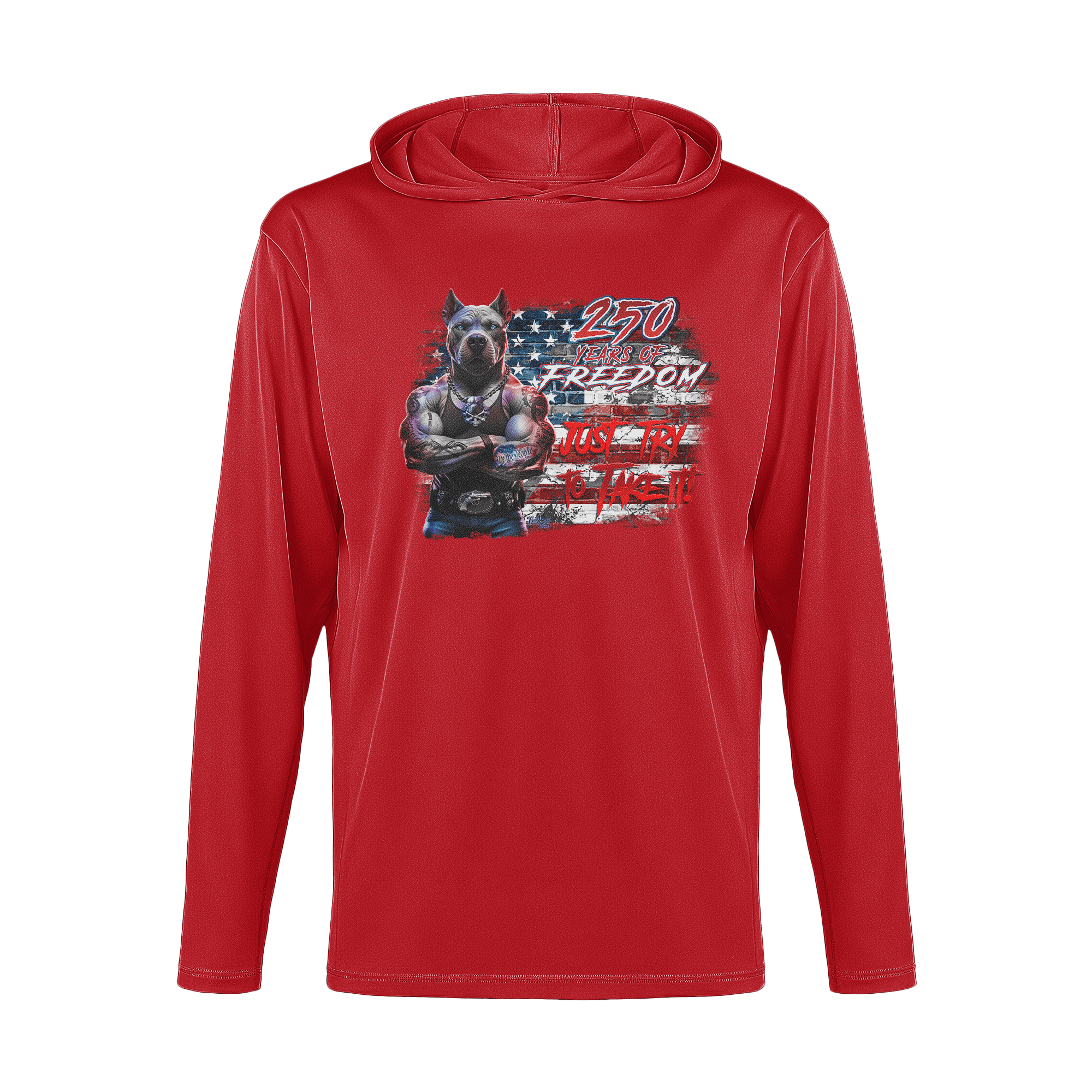 US Celebrates 250 Long Sleeve Hooded Tee - PIT JTTTI - US Celebrates 250