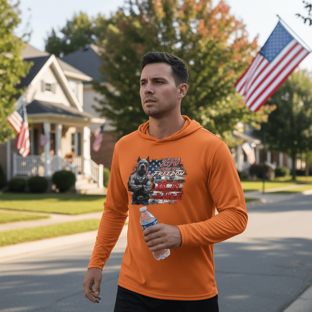 US Celebrates 250 Long Sleeve Hooded Tee - PIT JTTTI - US Celebrates 250