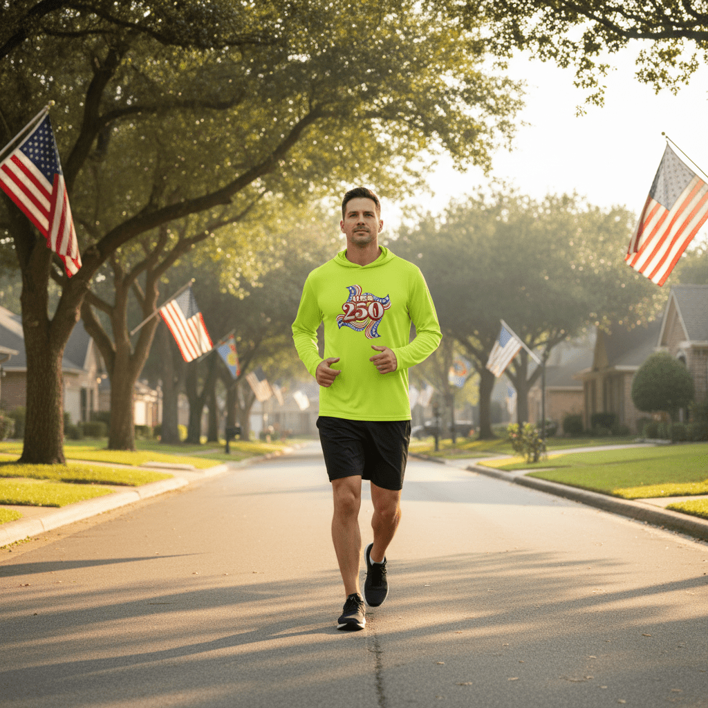 US Celebrates 250 Long Sleeve Hooded Tee - RIBBON - US Celebrates 250