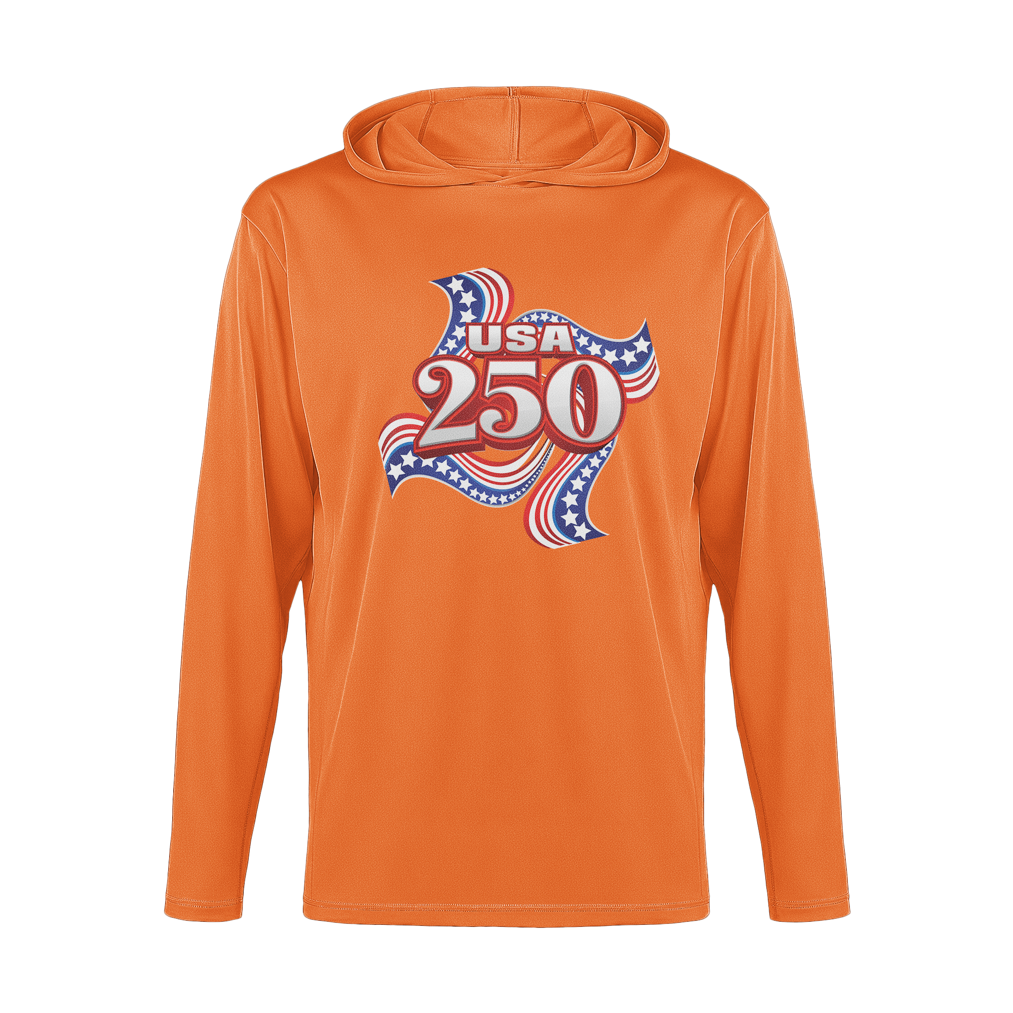 US Celebrates 250 Long Sleeve Hooded Tee - RIBBON - US Celebrates 250