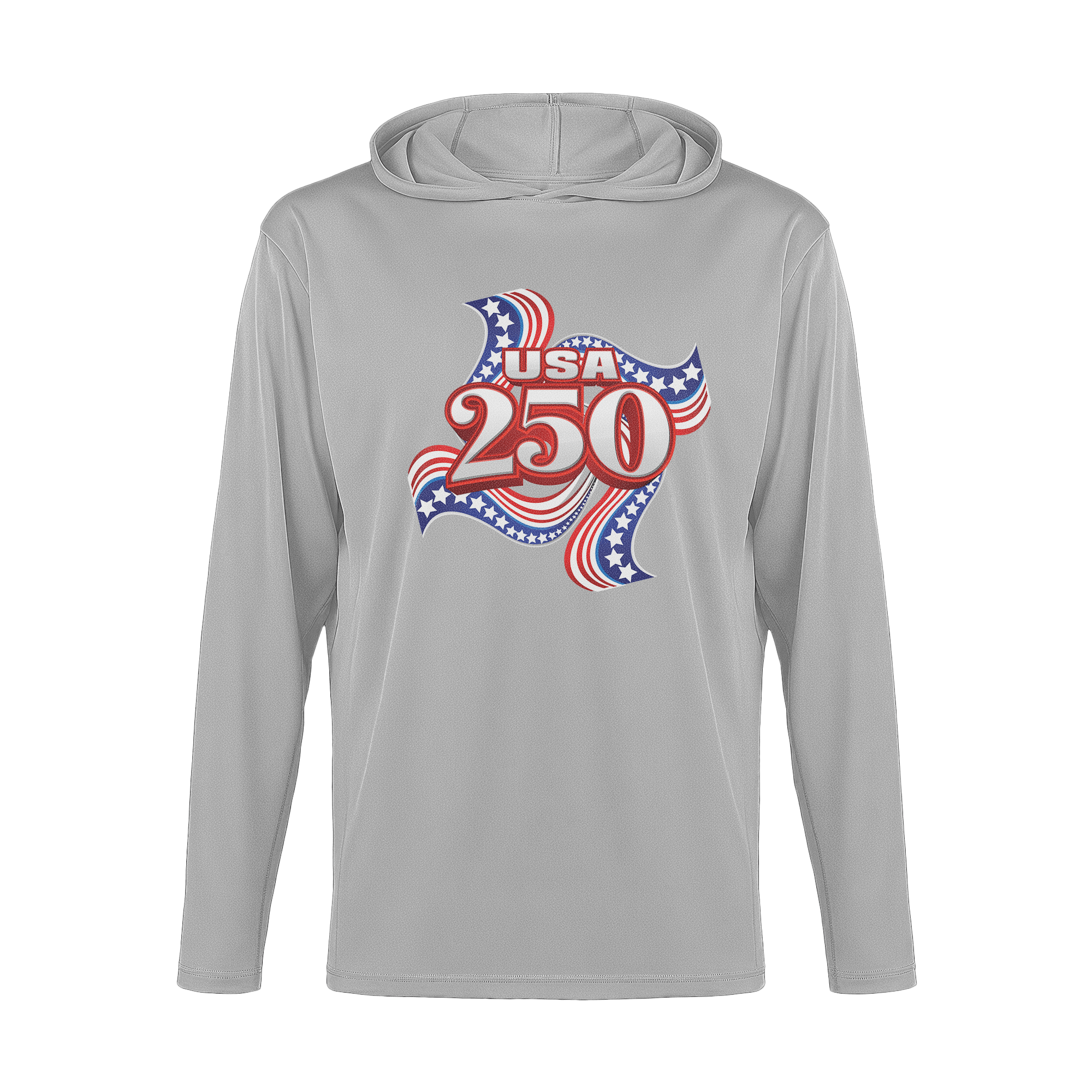 US Celebrates 250 Long Sleeve Hooded Tee - RIBBON - US Celebrates 250