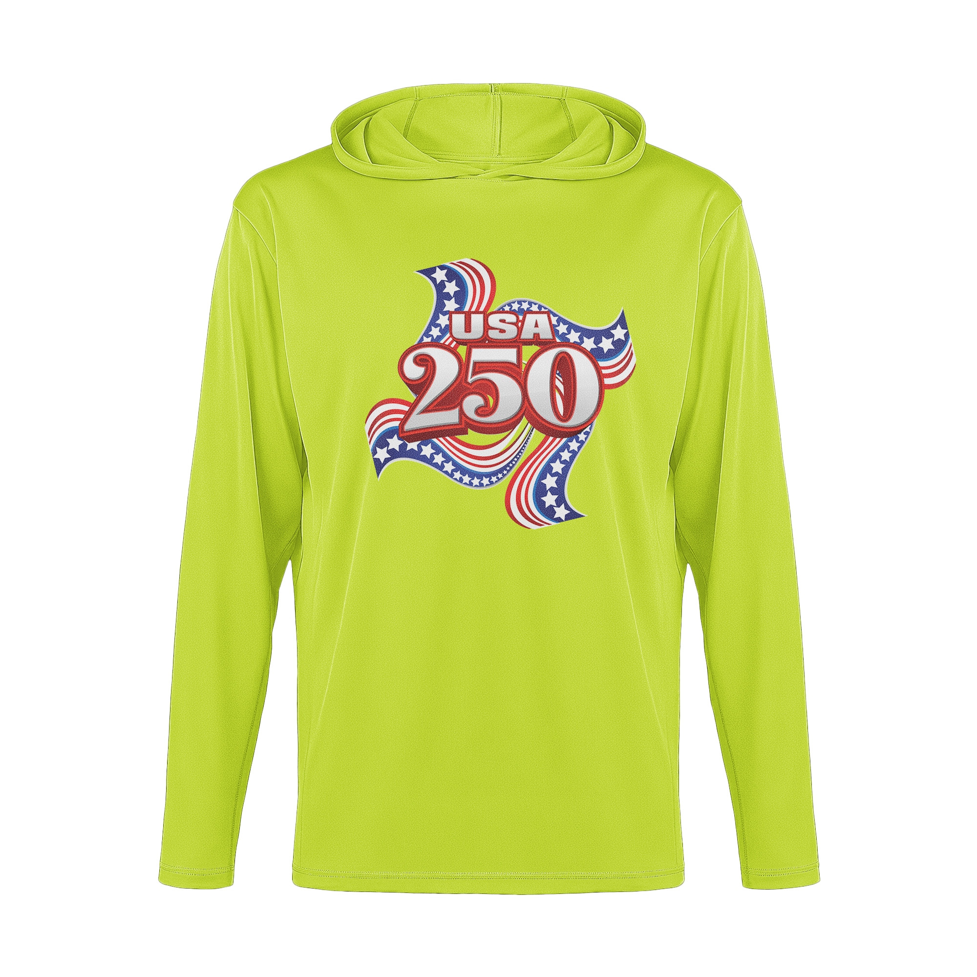 US Celebrates 250 Long Sleeve Hooded Tee - RIBBON - US Celebrates 250