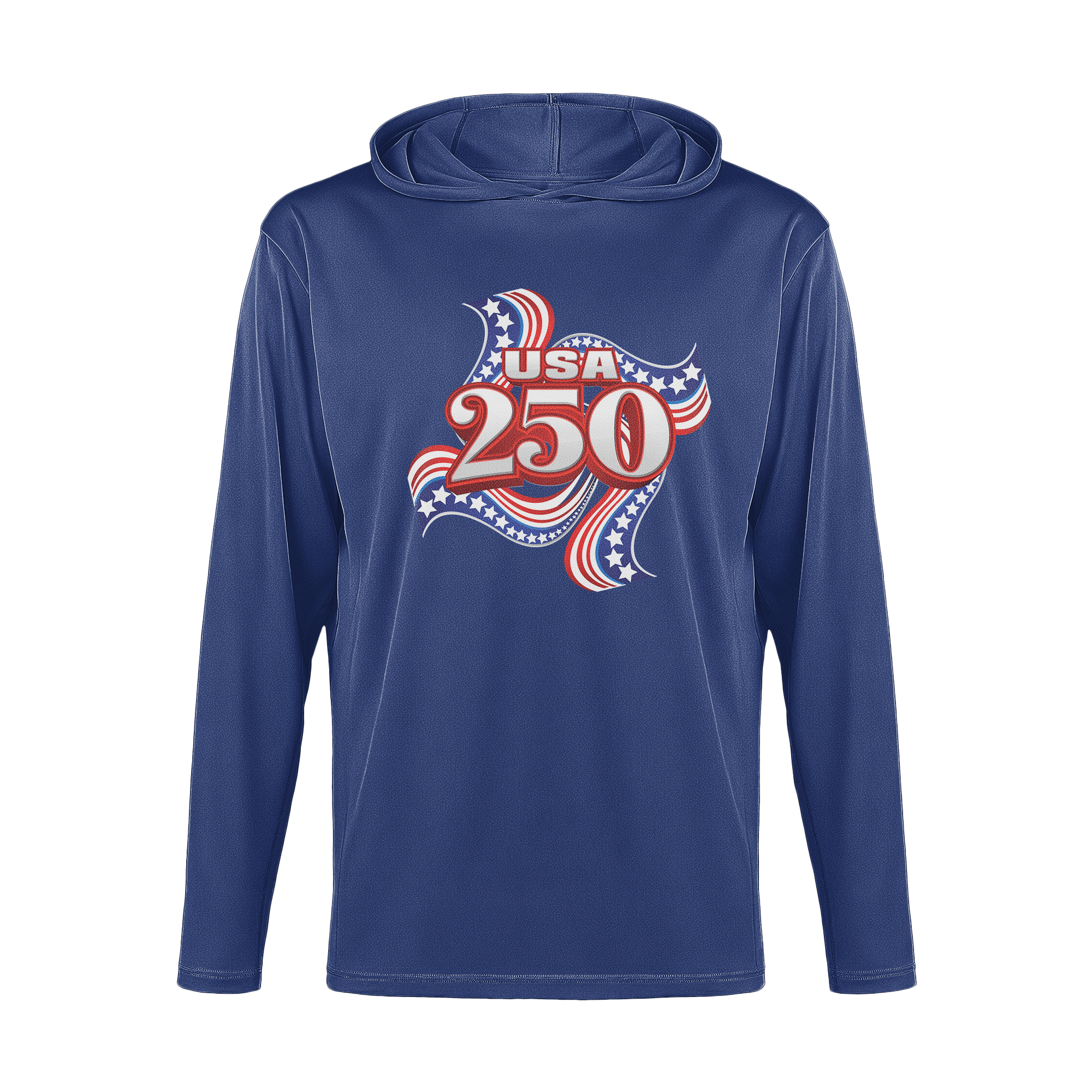 US Celebrates 250 Long Sleeve Hooded Tee - RIBBON - US Celebrates 250