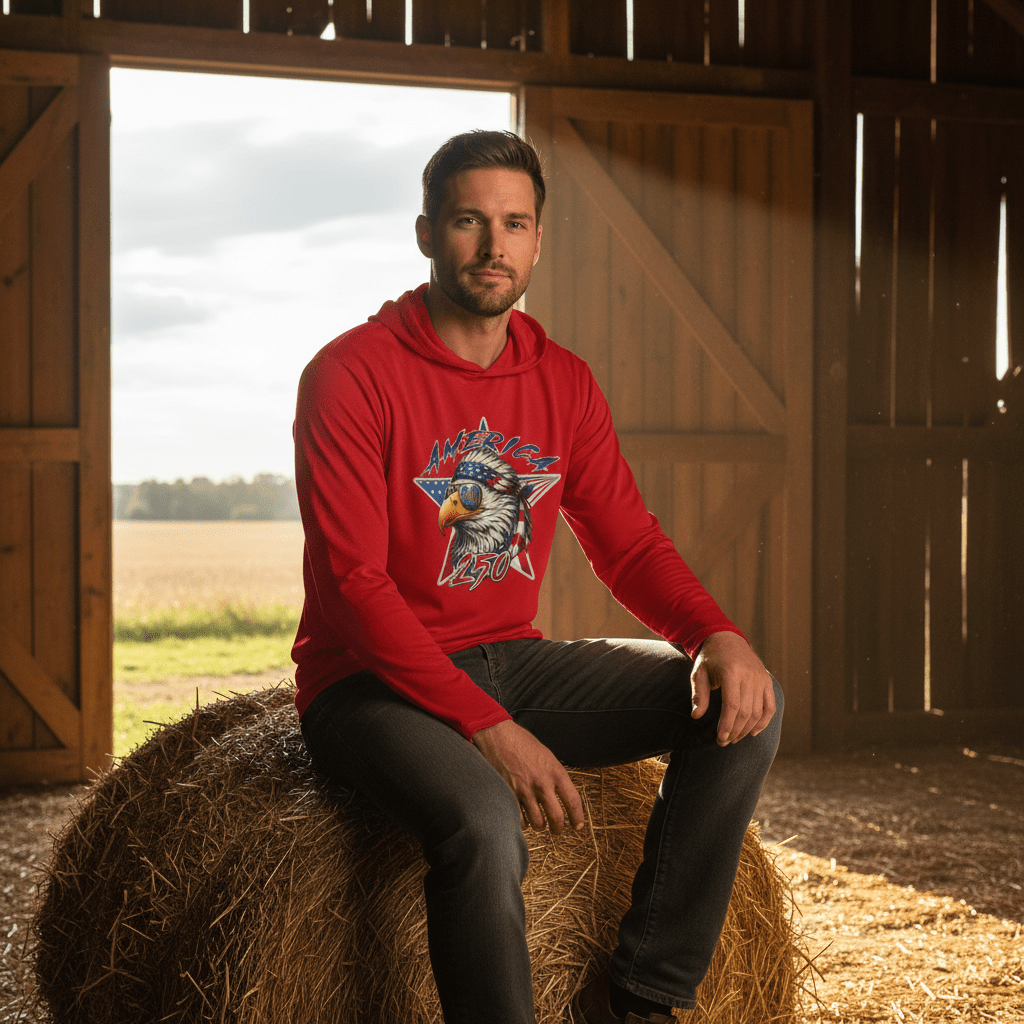 US Celebrates 250 Long Sleeve Hooded Tee - SPRSTR EG - US Celebrates 250