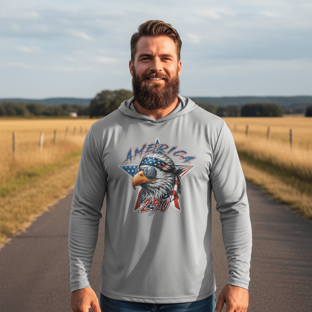 US Celebrates 250 Long Sleeve Hooded Tee - SPRSTR EG - US Celebrates 250