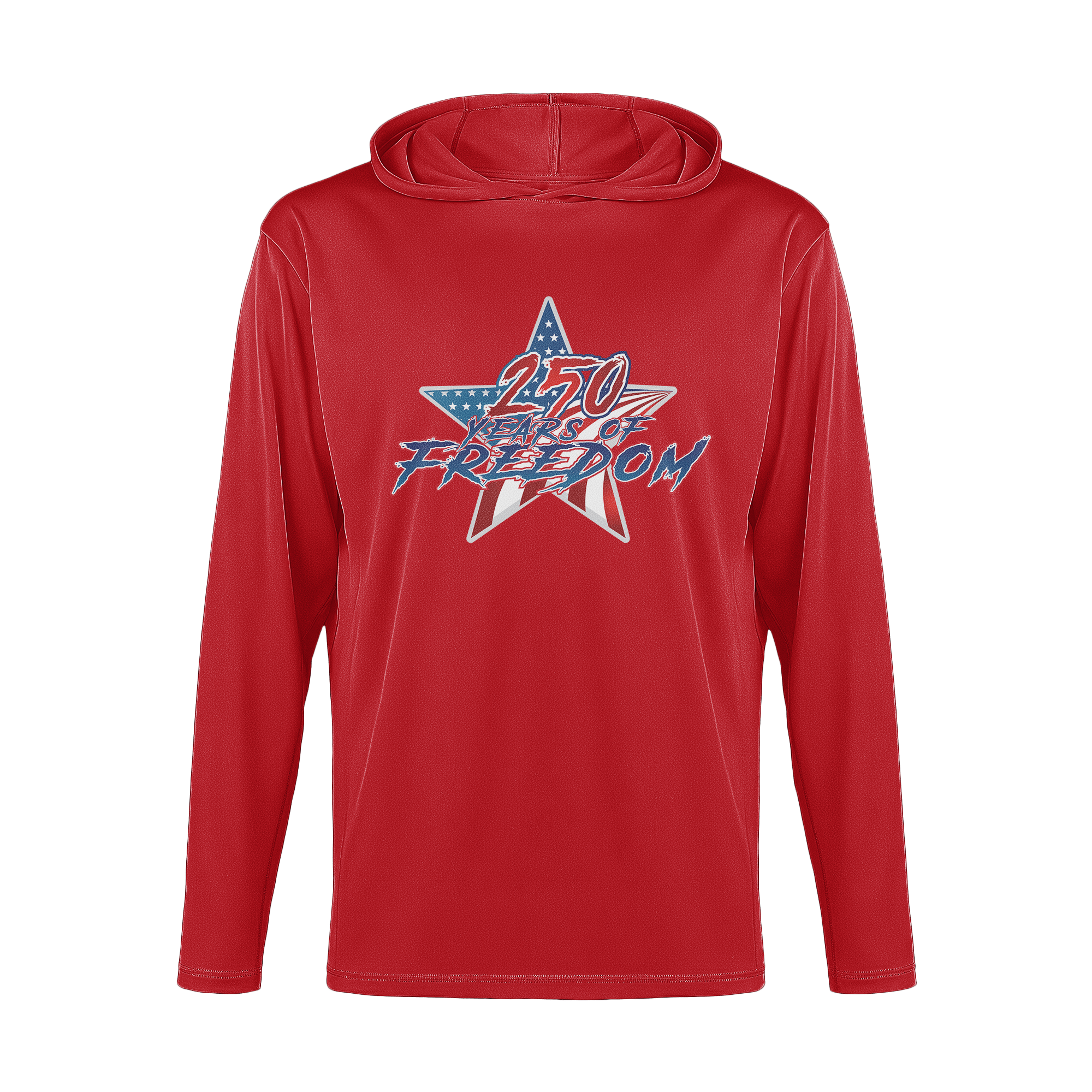US Celebrates 250 Long Sleeve Hooded Tee - STAR FREE - US Celebrates 250