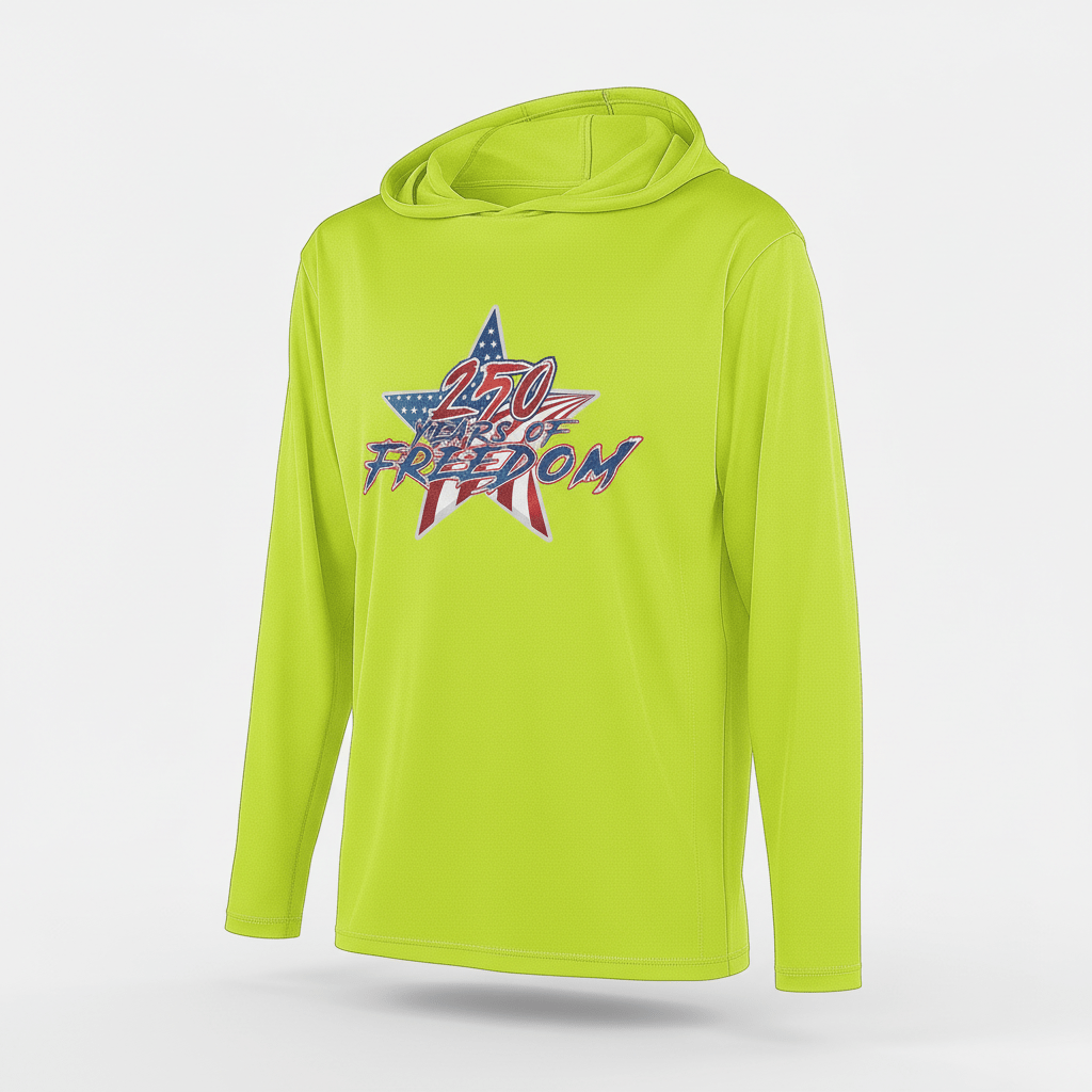 US Celebrates 250 Long Sleeve Hooded Tee - STAR FREE - US Celebrates 250