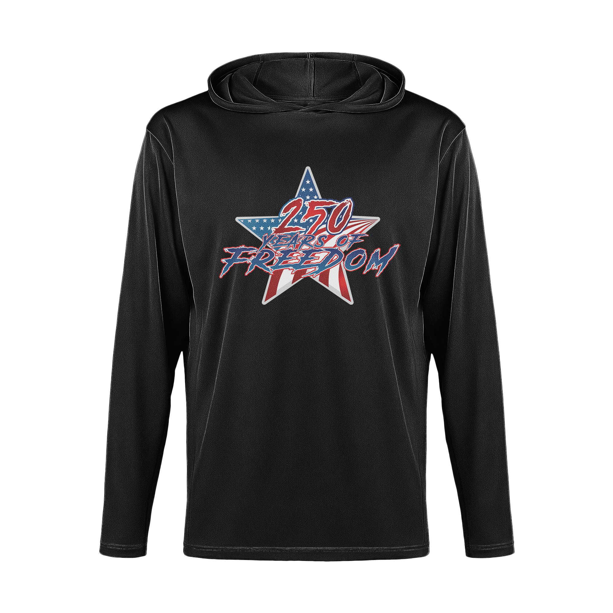 US Celebrates 250 Long Sleeve Hooded Tee - STAR FREE - US Celebrates 250