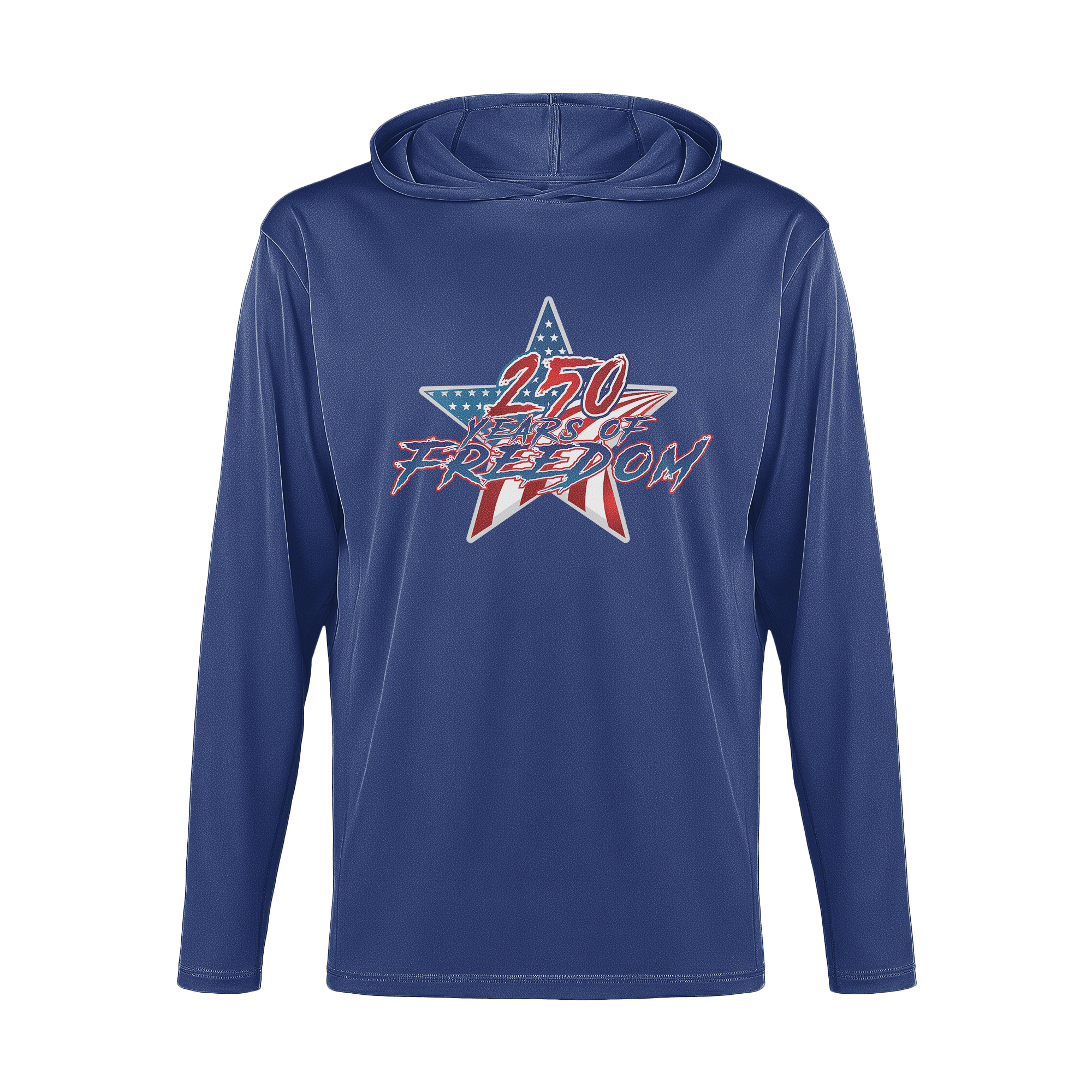 US Celebrates 250 Long Sleeve Hooded Tee - STAR FREE - US Celebrates 250