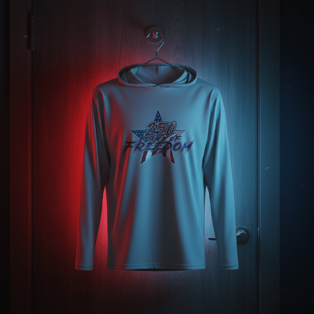 US Celebrates 250 Long Sleeve Hooded Tee - STAR FREE - US Celebrates 250
