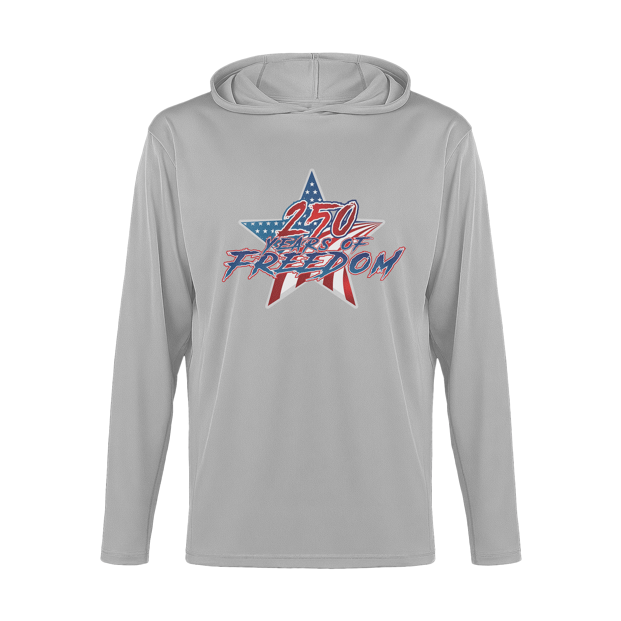 US Celebrates 250 Long Sleeve Hooded Tee - STAR FREE - US Celebrates 250