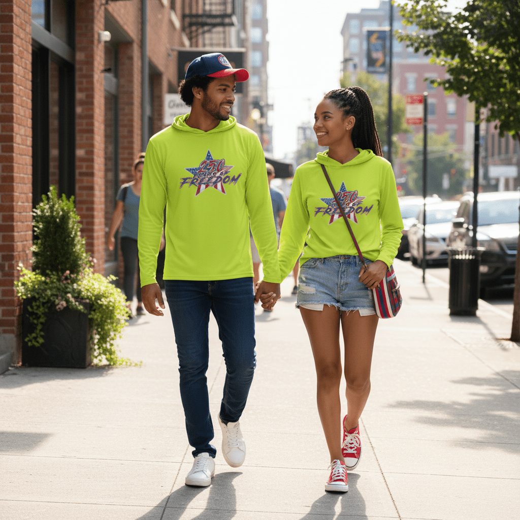 US Celebrates 250 Long Sleeve Hooded Tee - STAR FREE - US Celebrates 250
