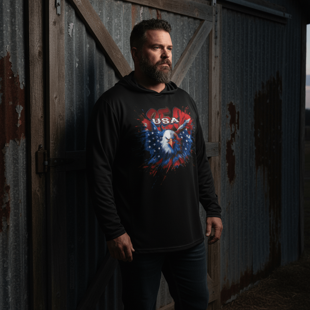 US Celebrates 250 Long Sleeve Hooded Tee - WTP EAGLE - US Celebrates 250