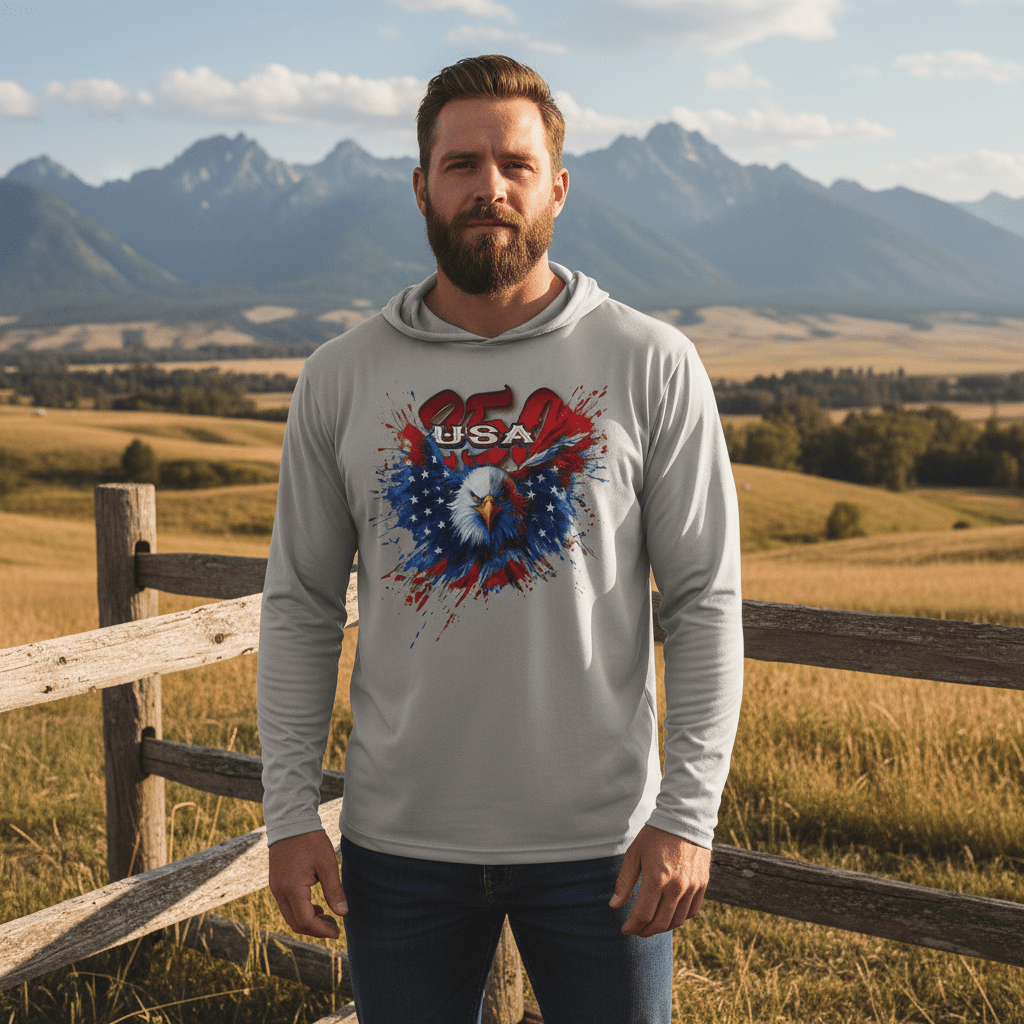 US Celebrates 250 Long Sleeve Hooded Tee - WTP EAGLE - US Celebrates 250